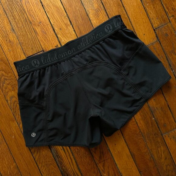 Lululemon Athletica Run Fast Short Short Women Size 6 Black Yoga‎ Workout Gym - Picture 5 of 5